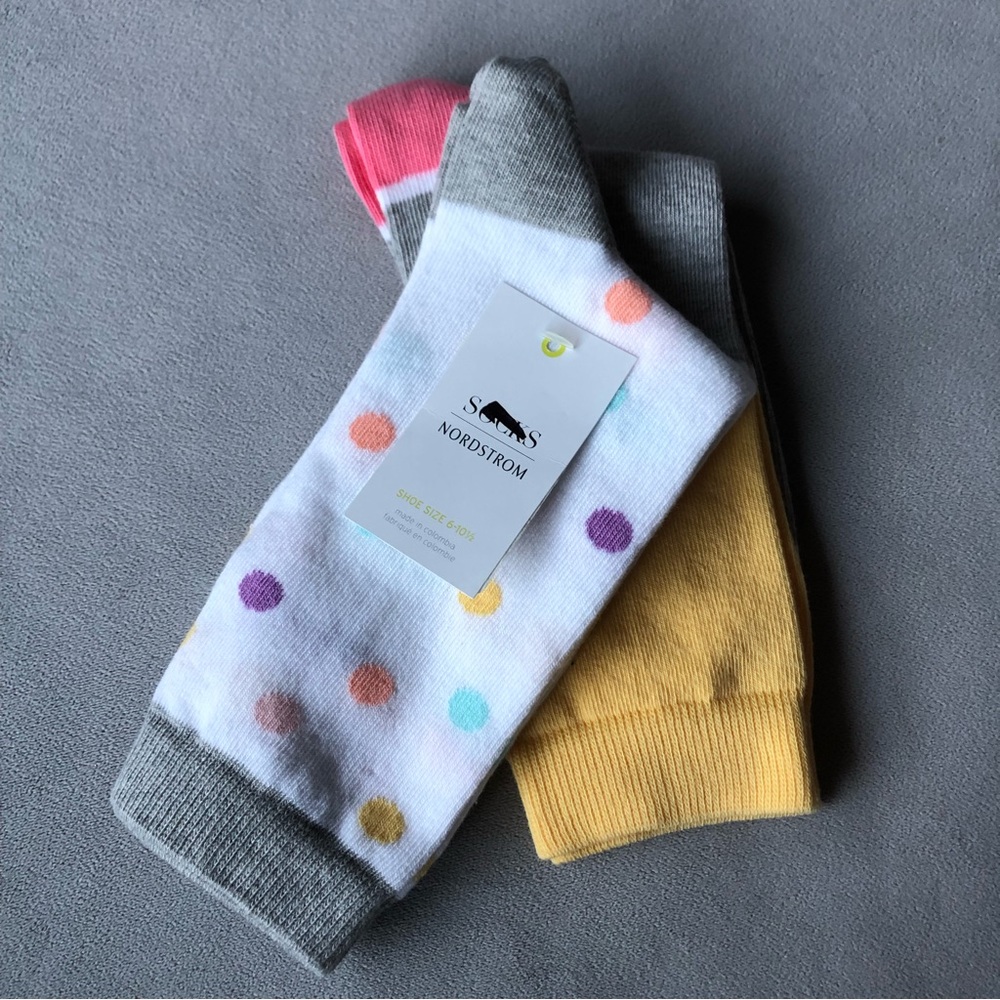 Nordstrom ~ Set of 2 Pair Socks ~ Shoe Size 6-10.5 ~ Brand New!